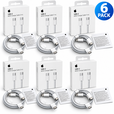 60W USB-C Charge Cable (1 m) (Pack of 6)